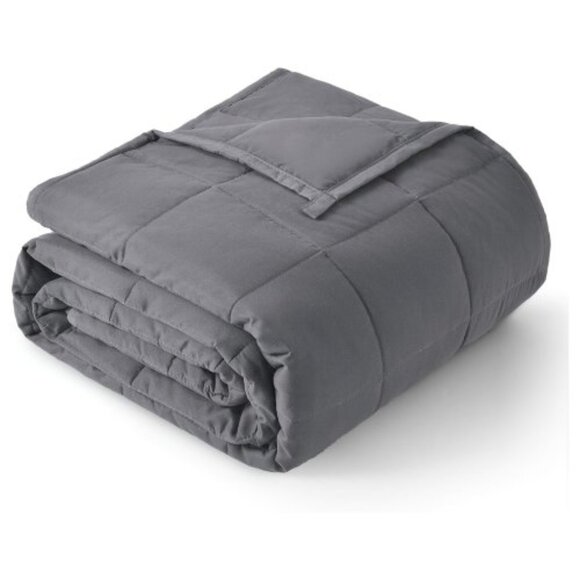 Cooling Weighted Blanket 12 LB Multi Sizes - Dark Grey - Picture 1 of 8